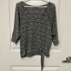 Seductions Heather Grey Half-Sleeve Top